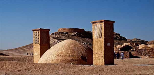 the ancient burial ground in yazd